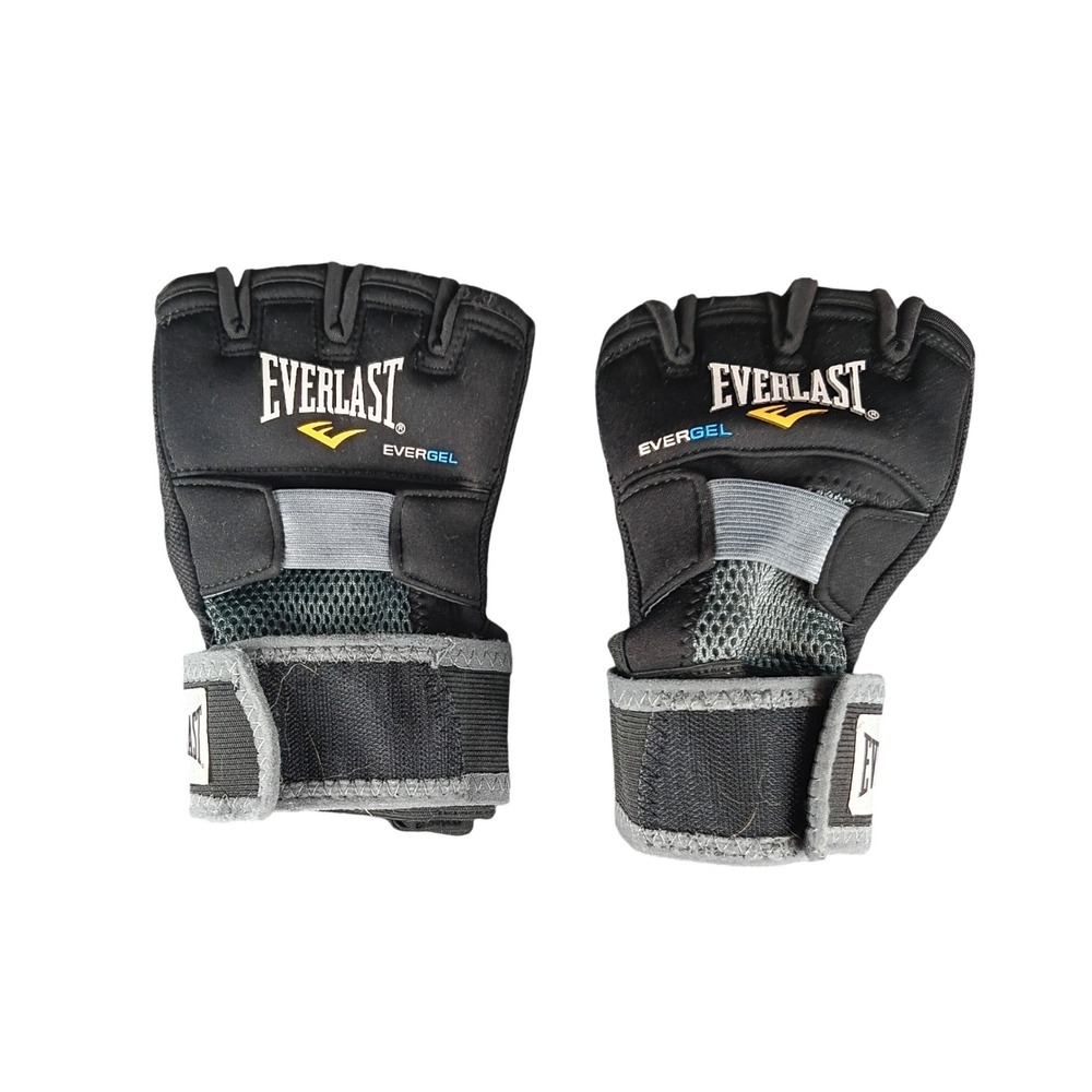 Everlast Evergel Training Gloves‎ Black Size L Fingerless Boxing MMA Workout